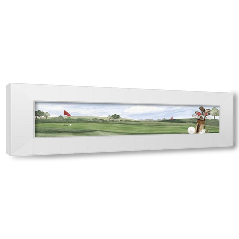 Golf Days neutral panel I White Modern Wood Framed Art Print by Reed, Tara