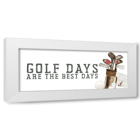 Golf Days neutral panel III-Best Days White Modern Wood Framed Art Print by Reed, Tara