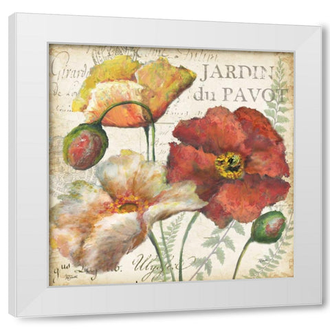 Spice Poppies Histoire Naturelle II White Modern Wood Framed Art Print by Tre Sorelle Studios