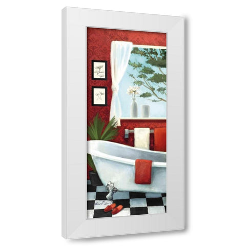 Bath with a View Panel I White Modern Wood Framed Art Print by Milan, Vittorio