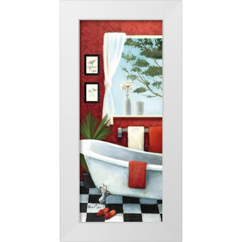 Bath with a View Panel I White Modern Wood Framed Art Print by Milan, Vittorio