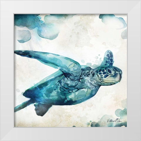 Watercolor Sea Creatures III White Modern Wood Framed Art Print by Milan, Vittorio