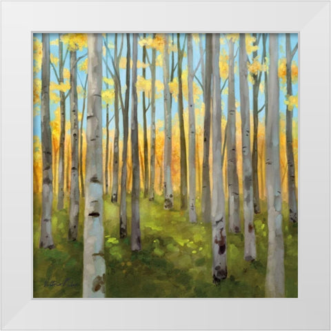 Birch Woods I White Modern Wood Framed Art Print by Milan, Vittorio