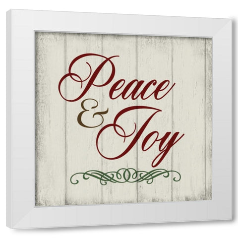 Christmas Peace II White Modern Wood Framed Art Print by hartworks
