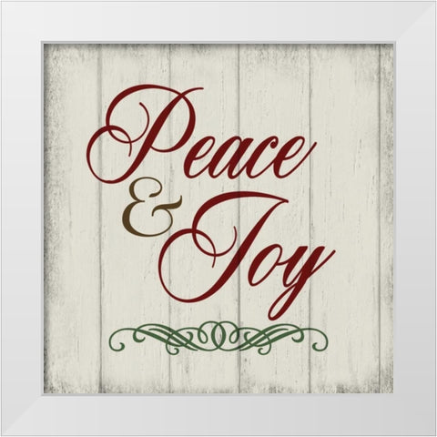 Christmas Peace II White Modern Wood Framed Art Print by hartworks
