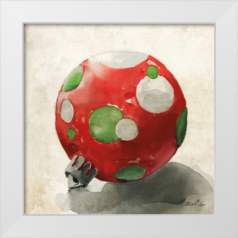 Ornament Trio I White Modern Wood Framed Art Print by Milan, Vittorio