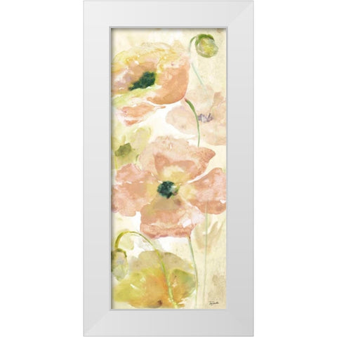 Watercolor Blush Panel I White Modern Wood Framed Art Print by Tre Sorelle Studios