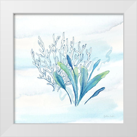 Great Blue Sea VI White Modern Wood Framed Art Print by Coulter, Cynthia