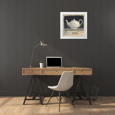 The De Provence White Modern Wood Framed Art Print by Fisk, Arnie