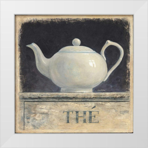 The De Provence White Modern Wood Framed Art Print by Fisk, Arnie