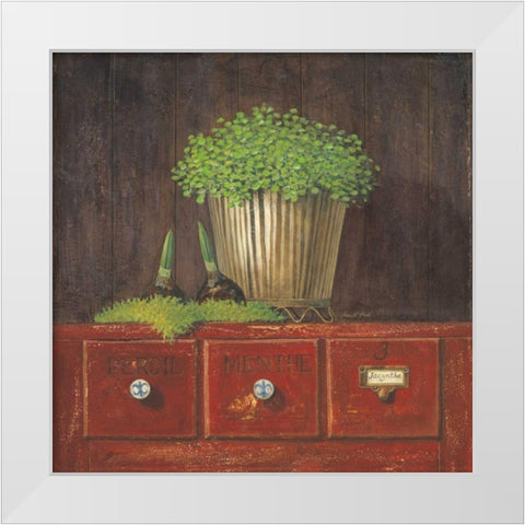 Persil White Modern Wood Framed Art Print by Fisk, Arnie