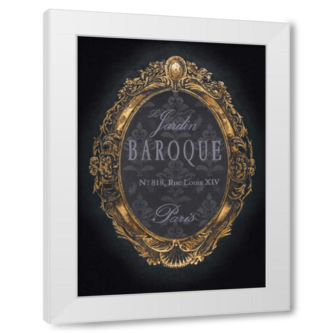 Le Jardin Baroque White Modern Wood Framed Art Print by Fisk, Arnie