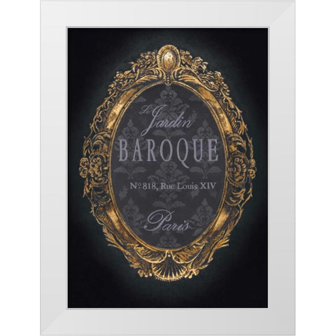 Le Jardin Baroque White Modern Wood Framed Art Print by Fisk, Arnie