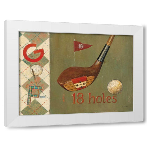 18 Holes White Modern Wood Framed Art Print by Fisk, Arnie