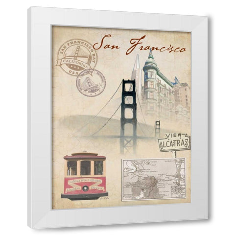 Travel San Francisco White Modern Wood Framed Art Print by FISK, Arnie