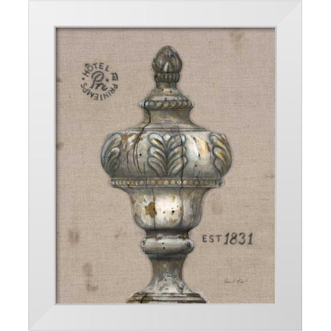 Industrial Chic Finial White Modern Wood Framed Art Print by Fisk, Arnie