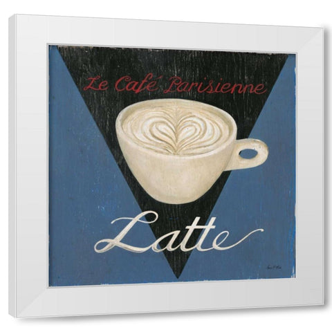 Cafe Parisienne Latte White Modern Wood Framed Art Print by Fisk, Arnie