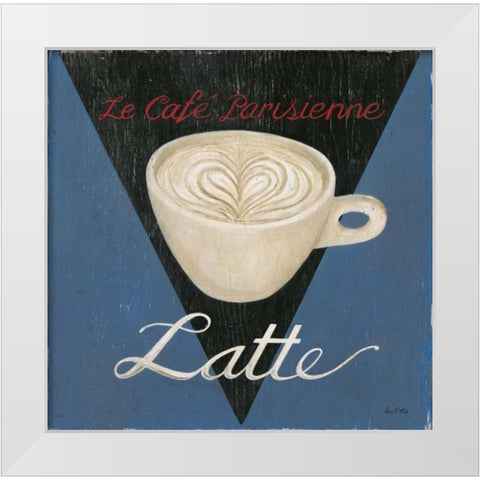 Cafe Parisienne Latte White Modern Wood Framed Art Print by Fisk, Arnie