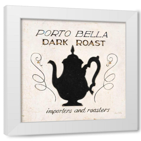 Porto Bella Coffee White Modern Wood Framed Art Print by Fisk, Arnie