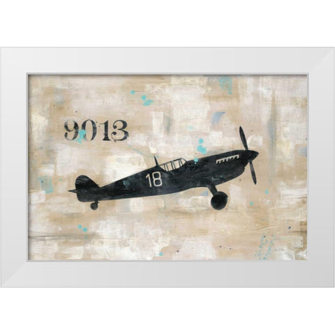 Fighter 18 White Modern Wood Framed Art Print by Fisk, Arnie