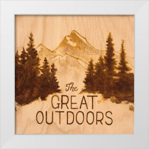 Great Outdoors White Modern Wood Framed Art Print by Fisk, Arnie