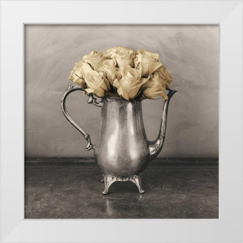 Dix Roses  White Modern Wood Framed Art Print by Atria, Cristin