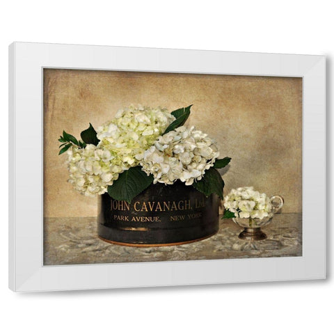 Park Avenue Hydrangea White Modern Wood Framed Art Print by Atria, Cristin