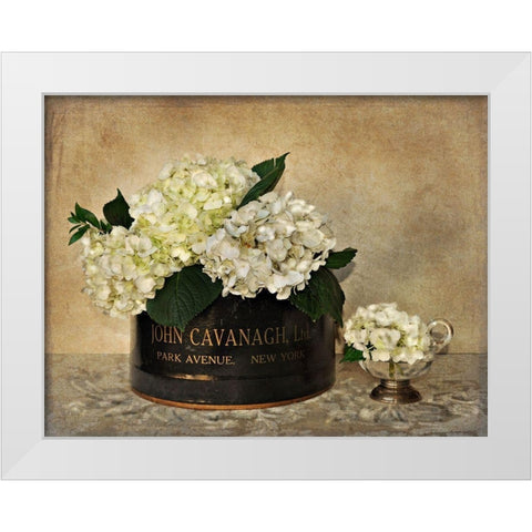 Park Avenue Hydrangea White Modern Wood Framed Art Print by Atria, Cristin