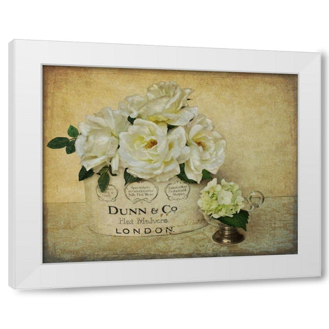 London Roses White Modern Wood Framed Art Print by Atria, Cristin