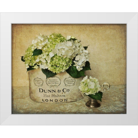 London Hydrangea White Modern Wood Framed Art Print by Atria, Cristin
