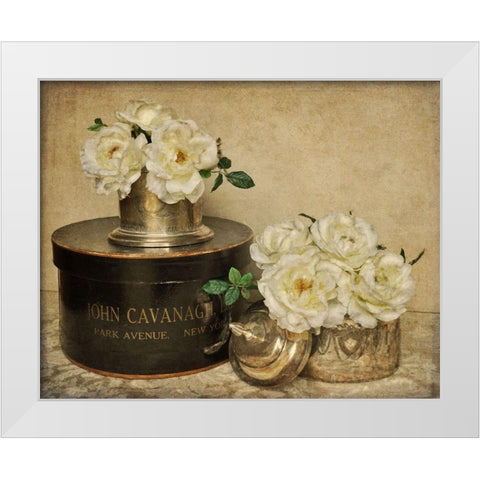 Park Avenue Roses White Modern Wood Framed Art Print by Atria, Cristin