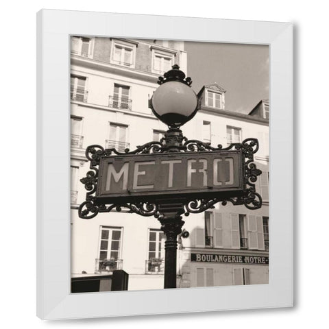 Filigree Iron Sign White Modern Wood Framed Art Print by Vandenack, Toby