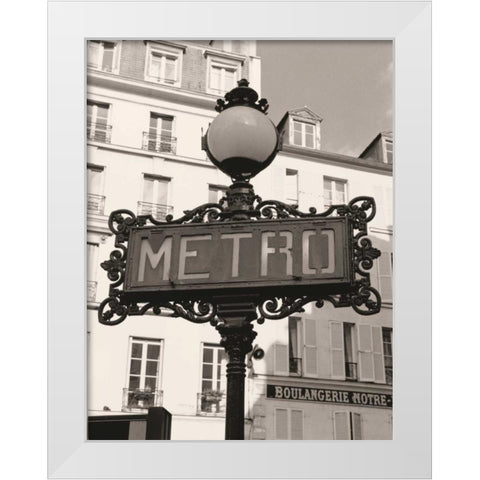 Filigree Iron Sign White Modern Wood Framed Art Print by Vandenack, Toby