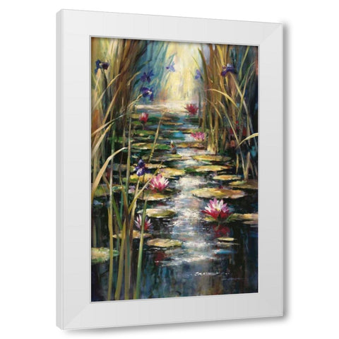 Impressionists Summer White Modern Wood Framed Art Print by Heighton, Brent