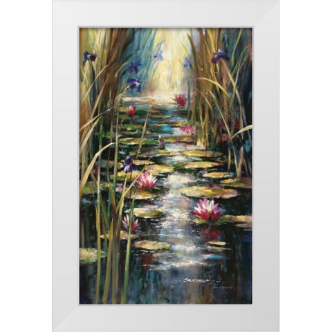Impressionists Summer White Modern Wood Framed Art Print by Heighton, Brent
