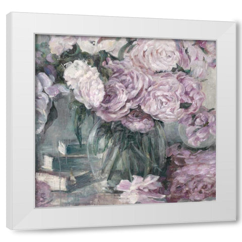 English Countryside Bouquette White Modern Wood Framed Art Print by Theodosiou, Matina