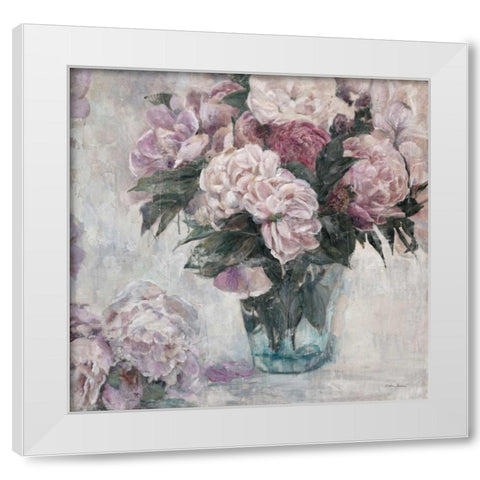 English Esttae Bouquette White Modern Wood Framed Art Print by Theodosiou, Matina