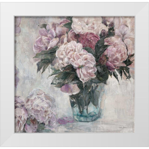 English Esttae Bouquette White Modern Wood Framed Art Print by Theodosiou, Matina