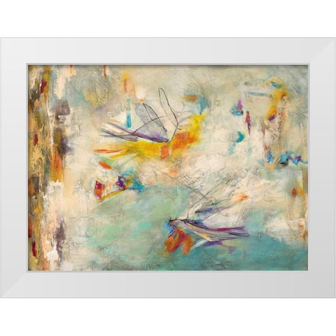 Carnivale White Modern Wood Framed Art Print by Villarreal Villarreal, Gabriela