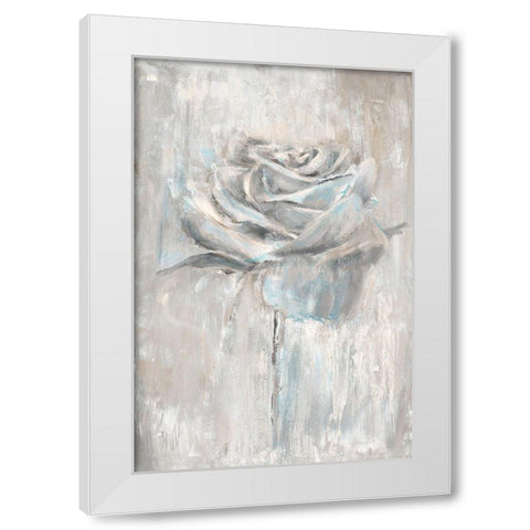 Painterly Rose White Modern Wood Framed Art Print by Gold, Lora