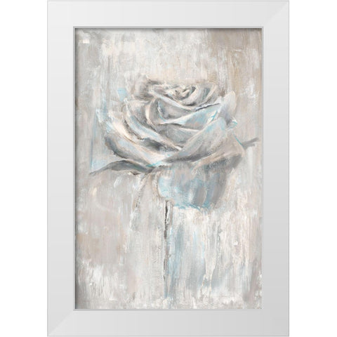 Painterly Rose White Modern Wood Framed Art Print by Gold, Lora