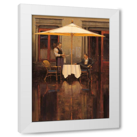 Cocktail Vignette White Modern Wood Framed Art Print by Lynch, Brent