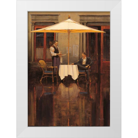 Cocktail Vignette White Modern Wood Framed Art Print by Lynch, Brent