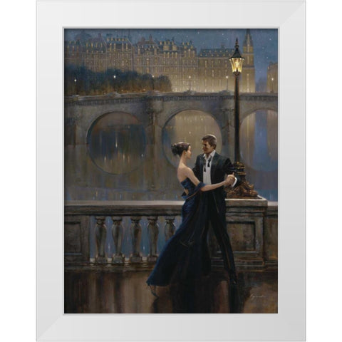 Under the Stars White Modern Wood Framed Art Print by Lynch, Brent