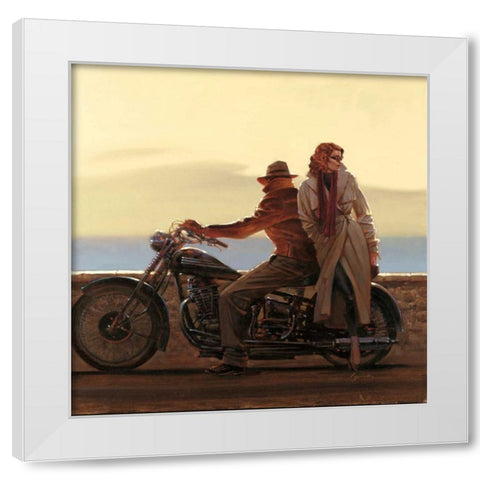 Coastal Ride White Modern Wood Framed Art Print by Lynch, Brent