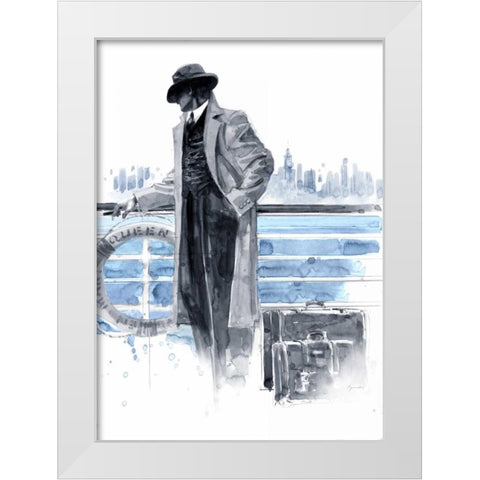 Pier 56 Blue Study White Modern Wood Framed Art Print by Lynch, Brent