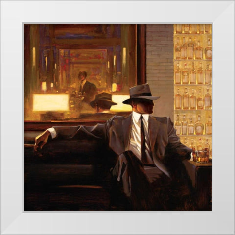 Amber Glow 1 White Modern Wood Framed Art Print by Lynch, Brent