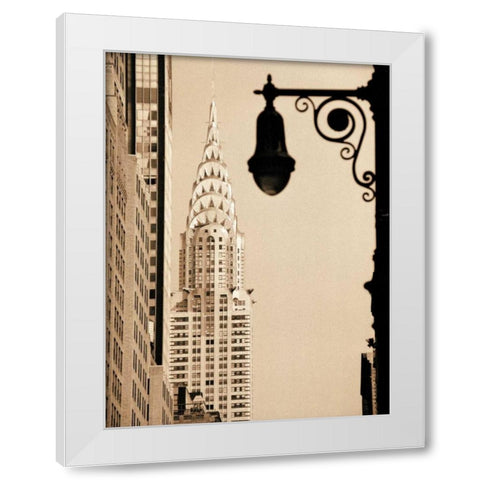 Chrysler Building White Modern Wood Framed Art Print by Gleyzer, Sasha