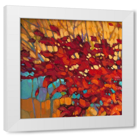 Abstract Autumn 1 White Modern Wood Framed Art Print by J., Charles