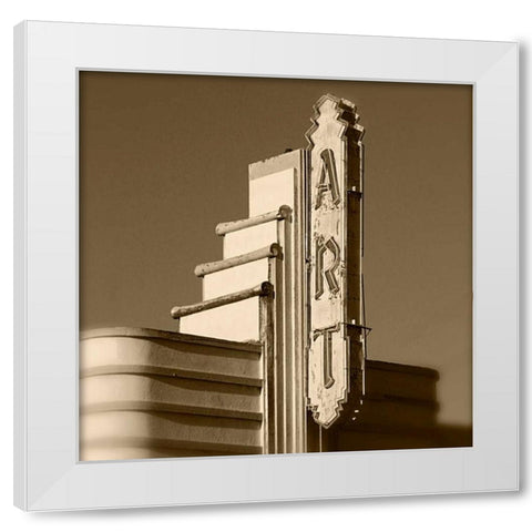 Art Sign White Modern Wood Framed Art Print by Robertson, Walter